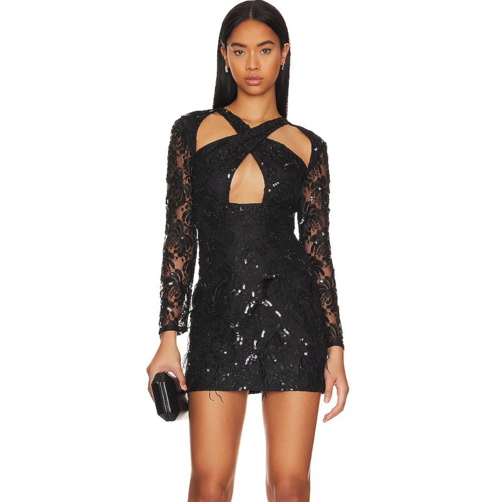 Black sequin dress